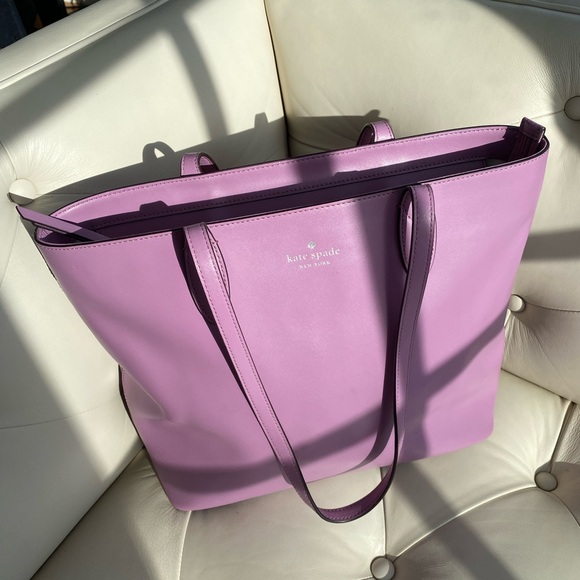 Kate Spade Kerri Medium Tote | Lavender Smooth Leather Zip-Top - Picture 12 of 12